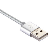 Knit Texture USB to USB-C / Type-C Data Sync Charging Cable, Cable Length: 1m, 3A Total Output, 2A Transfer Data(Silver)