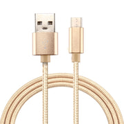 Knit Texture USB to USB-C / Type-C Data Sync Charging Cable, Cable Length: 2m, 3A Output(Gold)