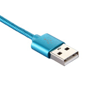 Knit Texture USB to USB-C / Type-C Data Sync Charging Cable, Cable Length: 3m, 3A Total Output, 2A Transfer Data(Blue)