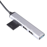 5 in 1 USB 3.0 to SD / TF Card Slot + 3 USB 3.0 Ports Multifunctional Docking Station HUB (Silver)