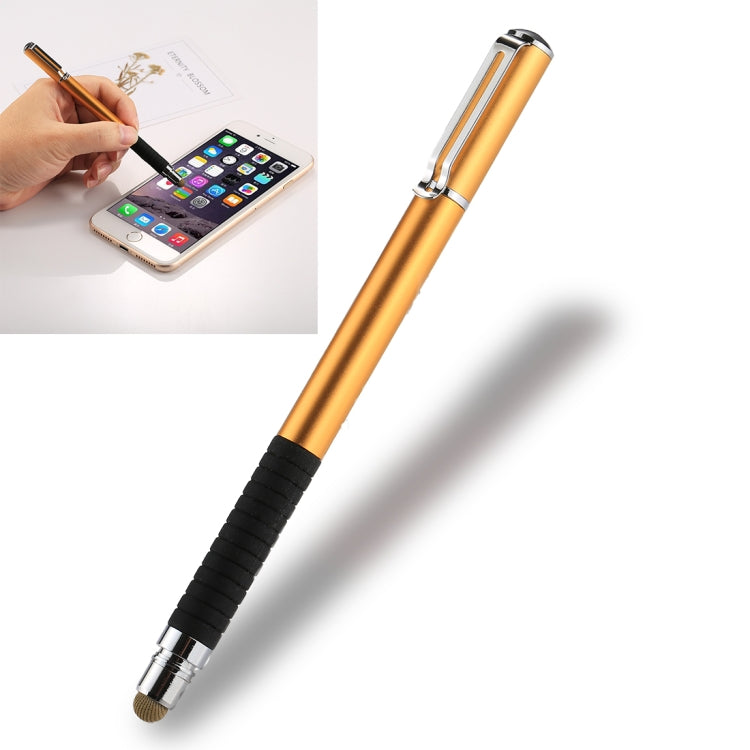 Universal 2 in 1 Multifunction Round Thin Tip Capacitive Touch Screen Stylus Pen, For iPhone, iPad, Samsung, and Other Capacitive Touch Screen Smartphones or Tablet PC(Gold) - free shipping - PMC Jewellery - Order now!