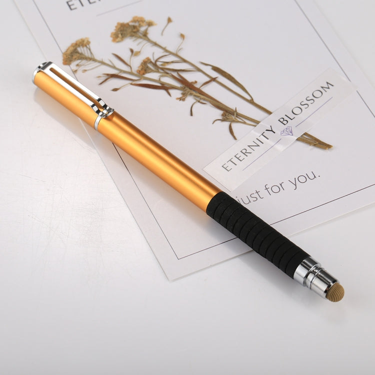 Universal 2 in 1 Multifunction Round Thin Tip Capacitive Touch Screen Stylus Pen, For iPhone, iPad, Samsung, and Other Capacitive Touch Screen Smartphones or Tablet PC(Gold)