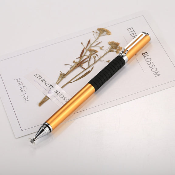 Universal 2 in 1 Multifunction Round Thin Tip Capacitive Touch Screen Stylus Pen, For iPhone, iPad, Samsung, and Other Capacitive Touch Screen Smartphones or Tablet PC(Gold)