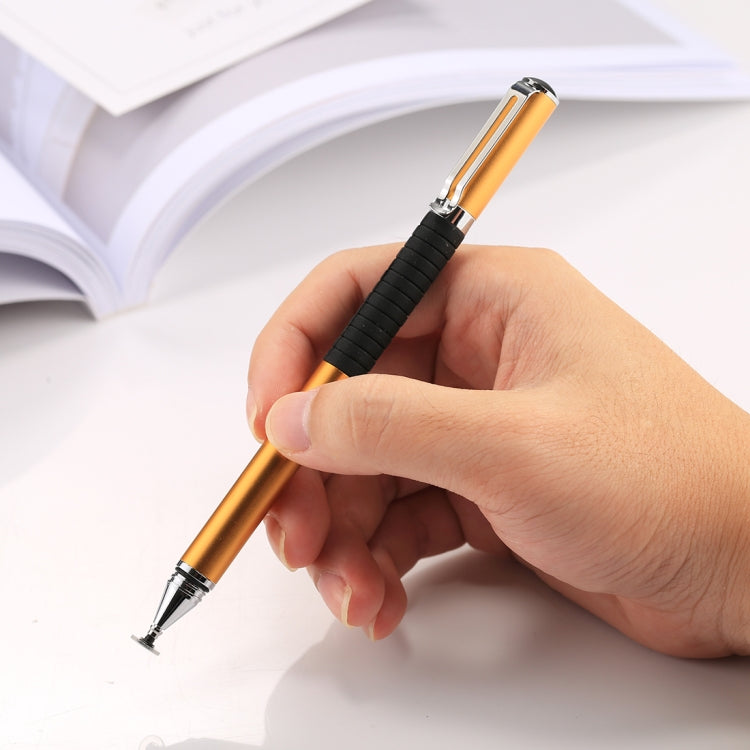 Universal 2 in 1 Multifunction Round Thin Tip Capacitive Touch Screen Stylus Pen, For iPhone, iPad, Samsung, and Other Capacitive Touch Screen Smartphones or Tablet PC(Gold)