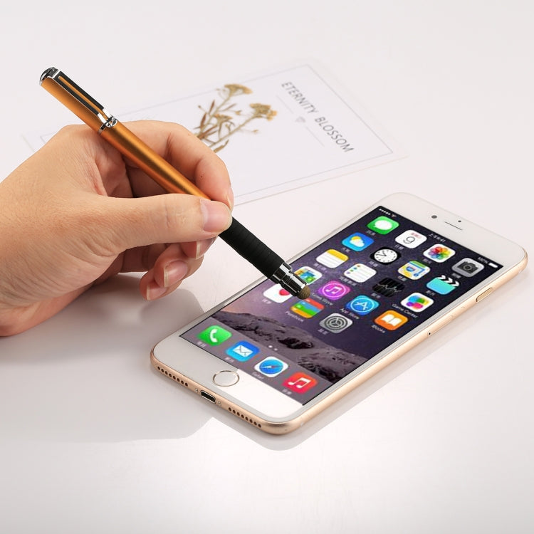 Universal 2 in 1 Multifunction Round Thin Tip Capacitive Touch Screen Stylus Pen, For iPhone, iPad, Samsung, and Other Capacitive Touch Screen Smartphones or Tablet PC(Gold) - free shipping - PMC Jewellery - Order now!