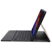A970B-A Splittable Bluetooth Keyboard Leather Tablet Case for Samsung Galaxy Tab S7 FE T730 T736  & S7+ T970 T975, with Touchpad & Pen Slot & & Holder (Gold)