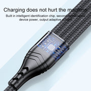 4 in 1 66W 6A USB to 8 Pin + Micro USB + Dual USB-C / Type-C Fast Charging Data Cable, Cable Length: 1.2m(Grey)
