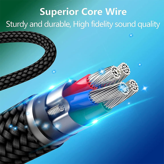ZS0135 2 in 1 For SteelSeries Arctis 3 / 5 / 7 Earphone Audio Cable + Earphone Adapter Cable Set