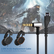 ZS0135 2 in 1 For SteelSeries Arctis 3 / 5 / 7 Earphone Audio Cable + Earphone Adapter Cable Set