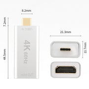 USB-C / Type-C Male to HDMI Female Aluminum-magnesium Alloy Adapter (Gold)