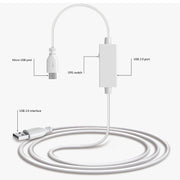 OTG-Y-03 USB 2.0 Male to Micro USB Male + USB Female OTG Charging Data Cable for Android Phones / Tablets with OTG Function, with Switch, Length: 1.1m(White)