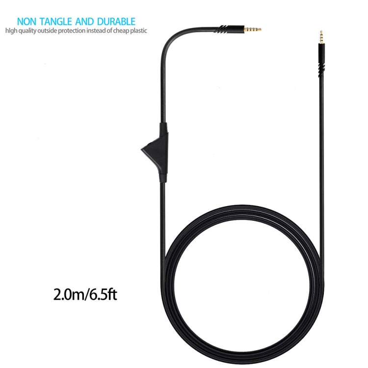ZS0175 For Logitech Astro A10 / A40 / A30 3.5mm Male to Male Volume Adjustable Earphone Audio Cable, Cable Length: 2m - Headset Accessories by PMC TechLife | Online Shopping South Africa | PMC TechLife