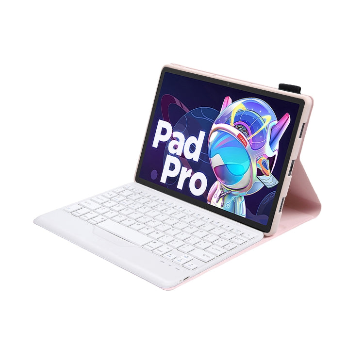 AM20-B Lambskin Texture Ultra-thin Bluetooth Keyboard Leather Tablet Case For Lenovo Xiaoxin Pad 2022 10.6 inch/Tab M10 Plus 10.6 3rd Gen 2022(Pink) - Lenovo Keyboard by PMC TechLife | Online Shopping South Africa | PMC TechLife | Buy Now Pay Later Mobicred