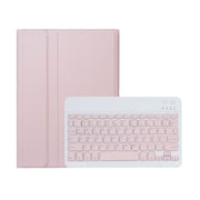 For iPad 10th Gen 10.9 2022 A10B Lambskin Texture Ultra-thin Bluetooth Keyboard Leather Tablet Case with Pen Slot(Pink)