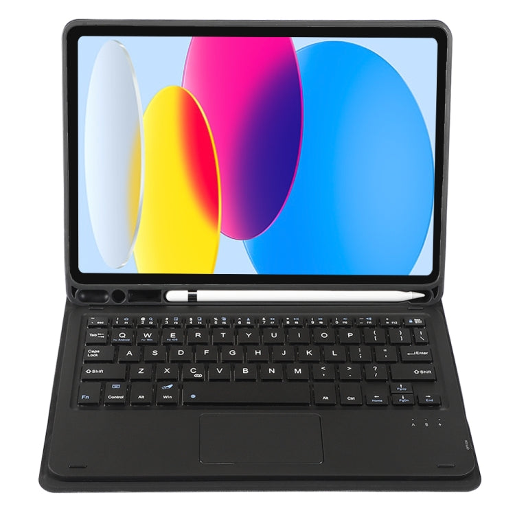 For iPad 10th Gen 10.9 2022 A10B-A Lambskin Texture Bluetooth Touch Keyboard Leather Tablet Case with Pen Slot(Dark Blue) - Universal by PMC TechLife | Online Shopping South Africa | PMC TechLife