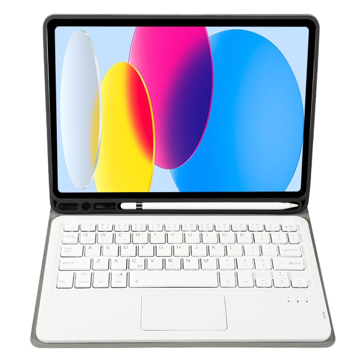 For iPad 11 2025 / 10th Gen 10.9 2022 A10B-A Lambskin Texture Bluetooth Touch Keyboard Leather Tablet Case with Pen Slot(Gold) - Universal by PMC Jewellery | Online Shopping South Africa | PMC Jewellery | Buy Now Pay Later Mobicred