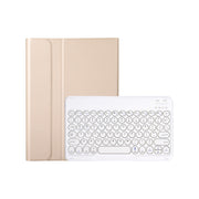 For iPad 11 2025 / 10th Gen 10.9 2022 YA10B Lambskin Texture Bluetooth Keyboard Leather Tablet Case with Pen Slot(Gold)