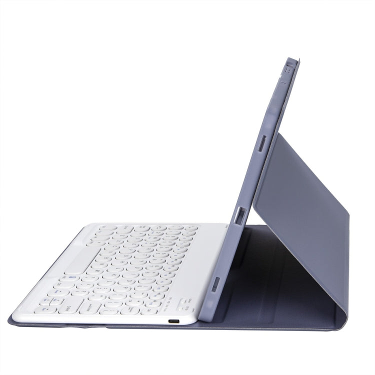 For iPad 10th Gen 10.9 2022 YA10B Lambskin Texture Bluetooth Keyboard Leather Tablet Case with Pen Slot (Purple) - Universal by PMC TechLife | Online Shopping South Africa | PMC TechLife