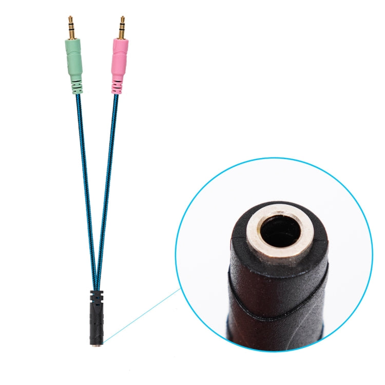 ZS0158 Elbow Plug + Adapter Cable Gaming Headset Audio Cable for SteelSeries Arctis 3 / 5 / 7 (Blue) - Headset Accessories by PMC TechLife | Online Shopping South Africa | PMC TechLife | Buy Now Pay Later Mobicred