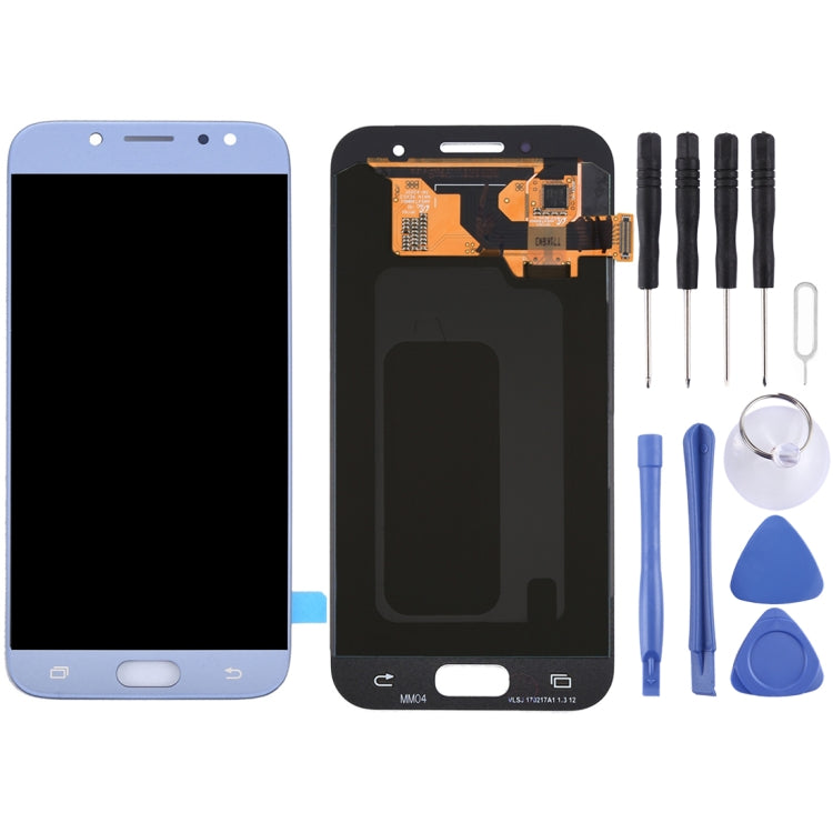 Original Super AMOLED LCD Screen for Galaxy J7 (2017) / J7 Pro, J730F/DS, J730FM/DS with Digitizer Full Assembly (Blue) - free shipping - PMc TechLife - Order now!