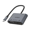 Onten M205 3 in 1 Type-C to HDMI+VGA+PD Fast Charge Video Converter (Grey) - Adapter by Onten | Online Shopping South Africa | PMC TechLife | Buy Now Pay Later Mobicred