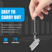 Mini Aluminum Alloy USB 2.0 Female to USB-C / Type-C Male Port Connector Adapter with Chain(Grey)