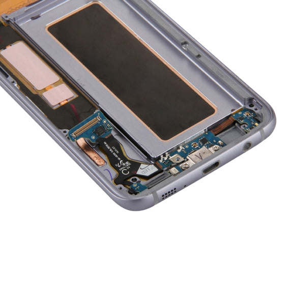 Original LCD Screen and Digitizer Full Assembly with Frame & Charging Port Board & Volume Button & Power Button For Galaxy S7 Edge / G935F(Black)