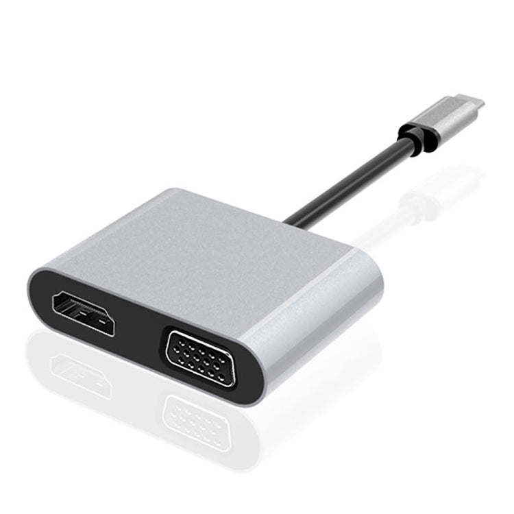 2 in 1 Multifunctional USB-C / Type-C to HDMI+VGA HUB Docking Station - USB HUB by PMC Jewellery | Online Shopping South Africa | PMC Jewellery | Buy Now Pay Later Mobicred