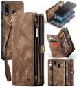 CaseMe-008 Detachable Multifunctional Retro Frosted Horizontal Flip Leather Case for Galaxy A20 / M10S, with Card Slot & Holder & Zipper Wallet & Photo Frame(Brown) - free shipping - PMC Jewellery - Order now!