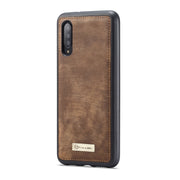 CaseMe-008 Detachable Multifunctional Retro Frosted Horizontal Flip Leather Case for Galaxy A50, with Card Slot & Holder & Zipper Wallet & Photo Frame(Brown)