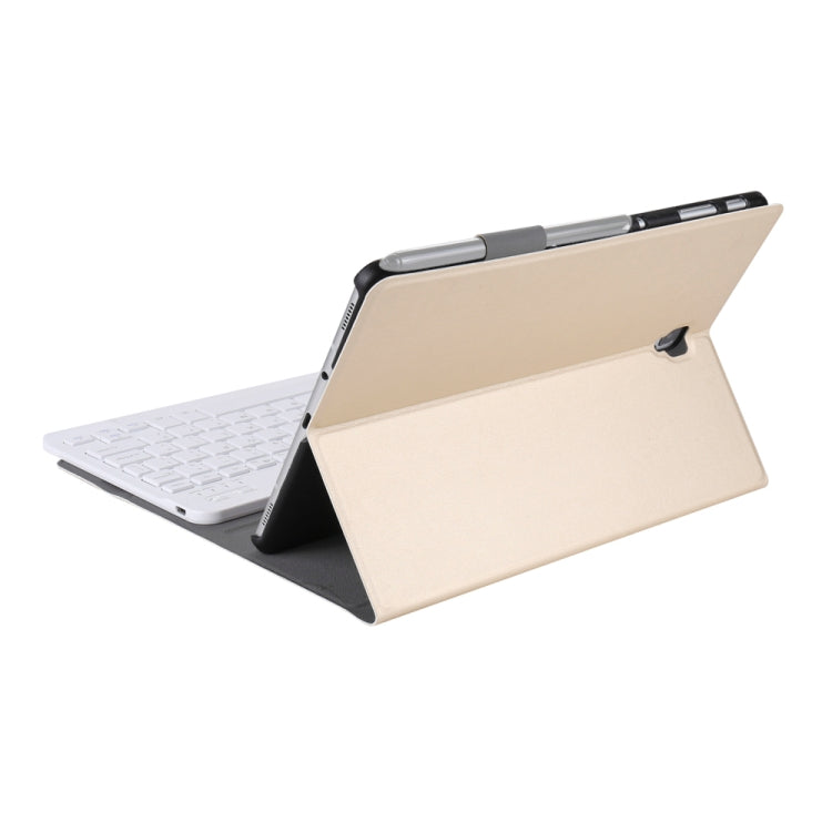 A590 Ultra-thin Detachable Magnetic Bluetooth Keyboard Leather Tablet Case for Galaxy Tab A 10.5 T590 / T595, with Holder(Gold)
