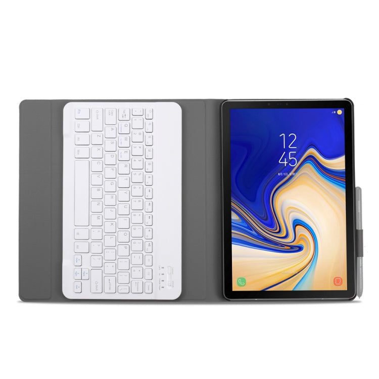 A590 Ultra-thin Detachable Magnetic Bluetooth Keyboard Leather Tablet Case for Galaxy Tab A 10.5 T590 / T595, with Holder(Rose Gold) - Samsung Keyboard by PMC TechLife | Online Shopping South Africa | PMC TechLife
