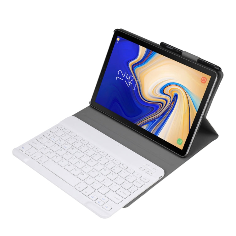 A830 Ultra-thin Detachable Bluetooth Keyboard Leather Tablet Case for Galaxy Tab S4 10.5 T830 / T835, with Holder(Rose Gold)