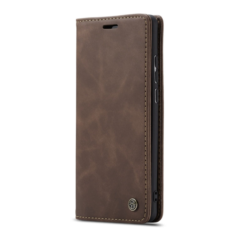 CaseMe-013 Multifunctional Retro Frosted Horizontal Flip Leather Case for Galaxy A20 / A30, with Card Slot & Holder & Wallet (Coffee)
