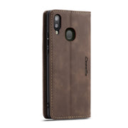 CaseMe-013 Multifunctional Retro Frosted Horizontal Flip Leather Case for Galaxy A20 / A30, with Card Slot & Holder & Wallet (Coffee)