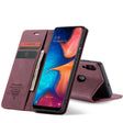CaseMe-013 Multifunctional Retro Frosted Horizontal Flip Leather Case for Galaxy A20 / A30, with Card Slot & Holder & Wallet (Wine Red) - free shipping - PMC Jewellery - Order now!