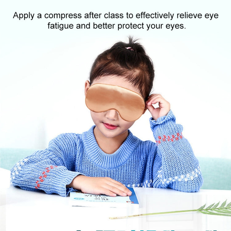 USB Charging Heating Silk Moxa Sleep Eye Mask (Gold) - Eye Masks by PMC TechLife | Online Shopping South Africa | PMC TechLife | Buy Now Pay Later Mobicred