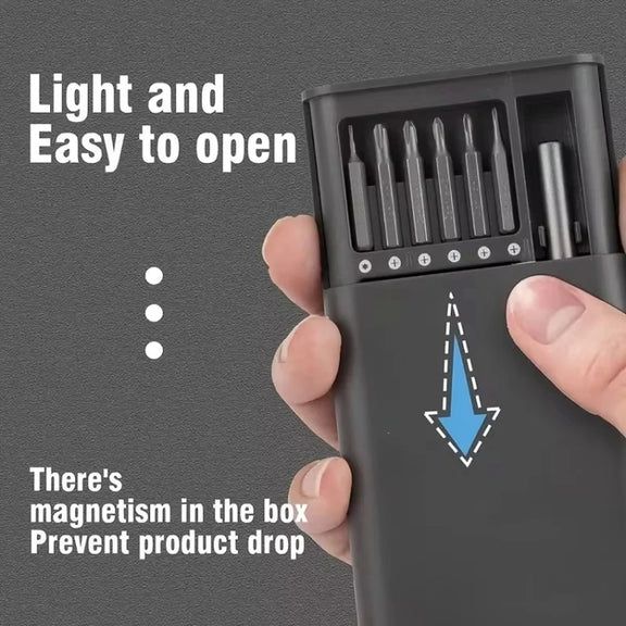 25 in 1 Screwdriver Set Magnetic Repair Tools, Plastic Handle
