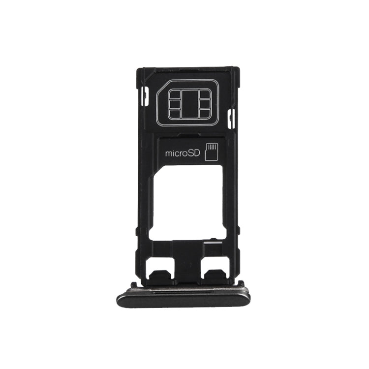 SIM Card Tray + Micro SD Card Tray + Card Slot Port Dust Plug for Sony Xperia X (Single SIM Version)(Graphite Black) - Card Tray by PMc TechLife | Online Shopping South Africa | PMc TechLife | Buy Now Pay Later Mobicred