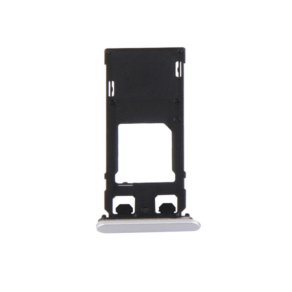 SIM Card Tray + Micro SD Card Tray + Card Slot Port Dust Plug for Sony Xperia X (Single SIM Version)(White)