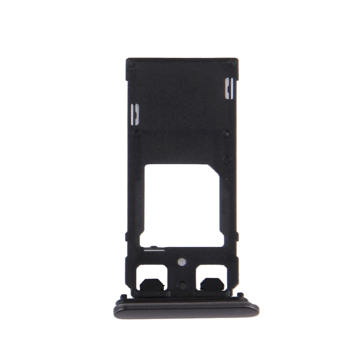 SIM Card Tray + Micro SD / SIM Card Tray + Card Slot Port Dust Plug for Sony Xperia X (Dual SIM Version)(Graphite Black) - Card Tray by PMc TechLife | Online Shopping South Africa | PMc TechLife | Buy Now Pay Later Mobicred