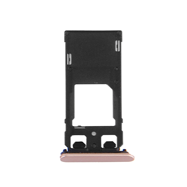 SIM Card Tray + Micro SD / SIM Card Tray + Card Slot Port Dust Plug for Sony Xperia X (Dual SIM Version)(Rose Gold) - Card Tray by PMc TechLife | Online Shopping South Africa | PMc TechLife | Buy Now Pay Later Mobicred