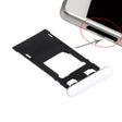 SIM Card Tray + Micro SD / SIM Card Tray + Card Slot Port Dust Plug for Sony Xperia X (Dual SIM Version)(White) - Card Tray by PMc TechLife | Online Shopping South Africa | PMc TechLife | Buy Now Pay Later Mobicred