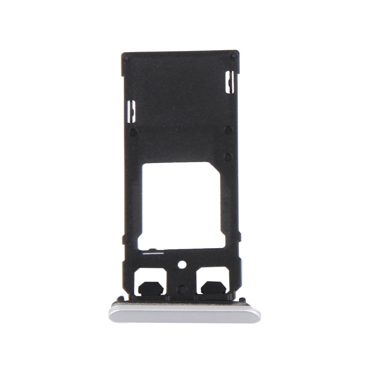 SIM Card Tray + Micro SD / SIM Card Tray + Card Slot Port Dust Plug for Sony Xperia X (Dual SIM Version)(White) - Card Tray by PMc TechLife | Online Shopping South Africa | PMc TechLife | Buy Now Pay Later Mobicred