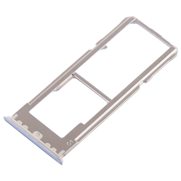 For OPPO A3 2 x SIM Card Tray + Micro SD Card Tray (Blue)