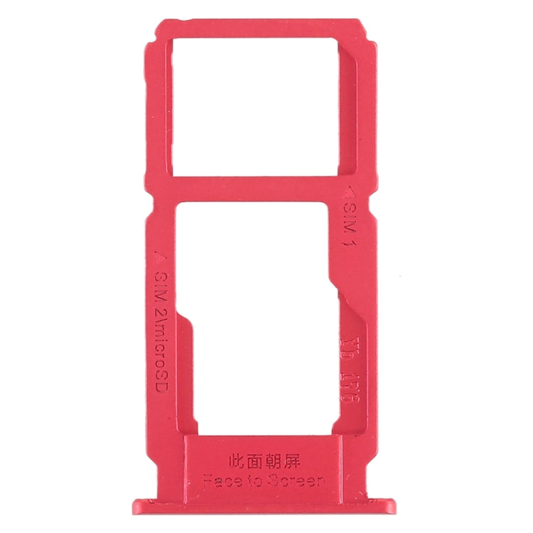 For OPPO R11 SIM Card Tray + SIM Card Tray / Micro SD Card Tray (Red) - Card Tray by PMc TechLife | Online Shopping South Africa | PMc TechLife | Buy Now Pay Later Mobicred