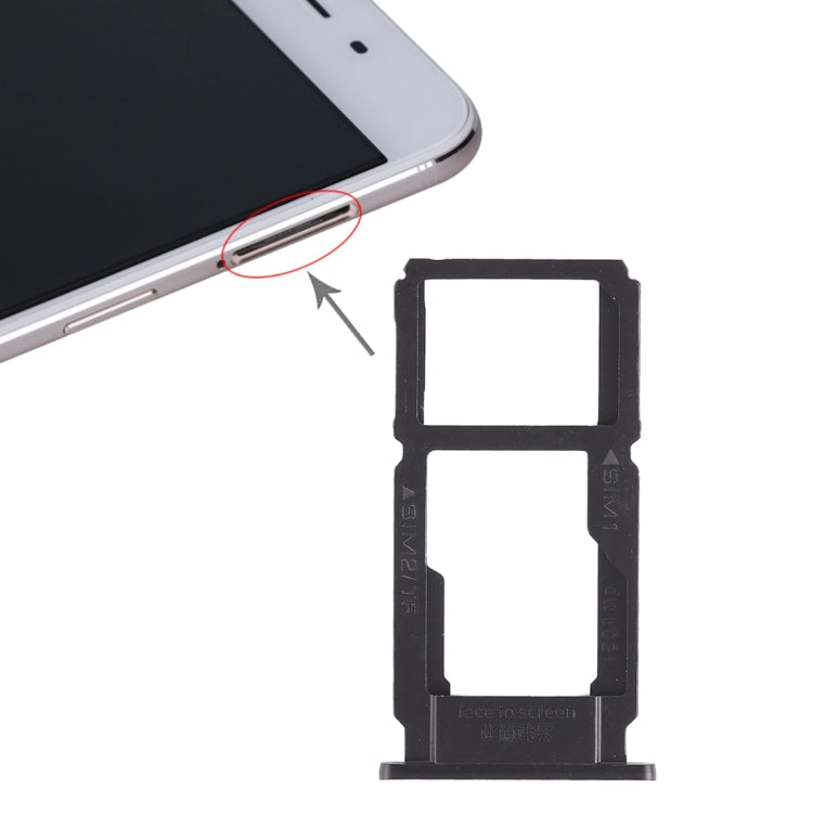 For OPPO R9sk SIM Card Tray + SIM Card Tray / Micro SD Card Tray (Black) - Card Socket by PMc TechLife | Online Shopping South Africa | PMc TechLife | Buy Now Pay Later Mobicred