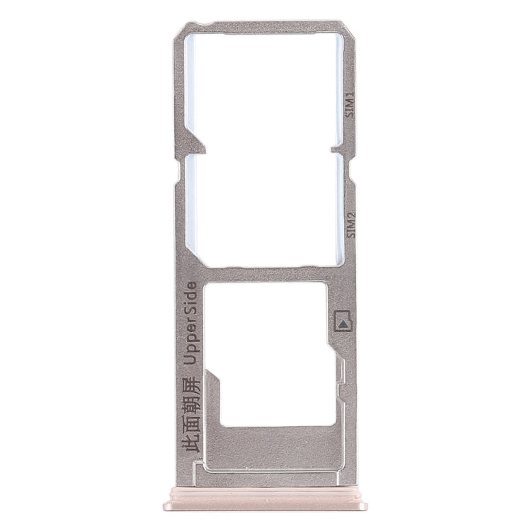 For Vivo Y53 2 x SIM Card Tray + Micro SD Card Tray (Gold) - Card Socket by PMc TechLife | Online Shopping South Africa | PMc TechLife | Buy Now Pay Later Mobicred