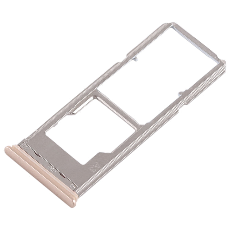 For Vivo Y53 2 x SIM Card Tray + Micro SD Card Tray (Gold) - Card Socket by PMc TechLife | Online Shopping South Africa | PMc TechLife | Buy Now Pay Later Mobicred