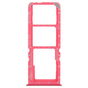 For OPPO A5 / A3s 2 x SIM Card Tray + Micro SD Card Tray (Red)